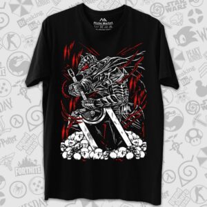 تیشرت Berserk طرح Berserker Red and White Lines