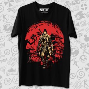 تیشرت Sekiro طرح The Wolf Silhouette