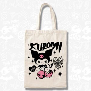 توت بگ Kuromi طرح Sitting on Skulls