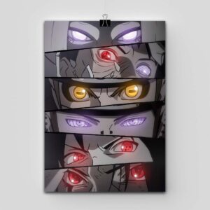 پوستر Naruto طرح Eyes Monochrome