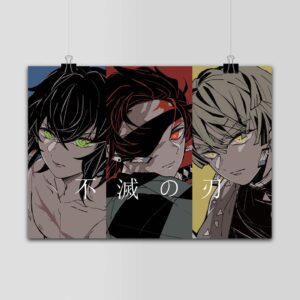 پوستر Demon Slayer طرح Trio Hunters