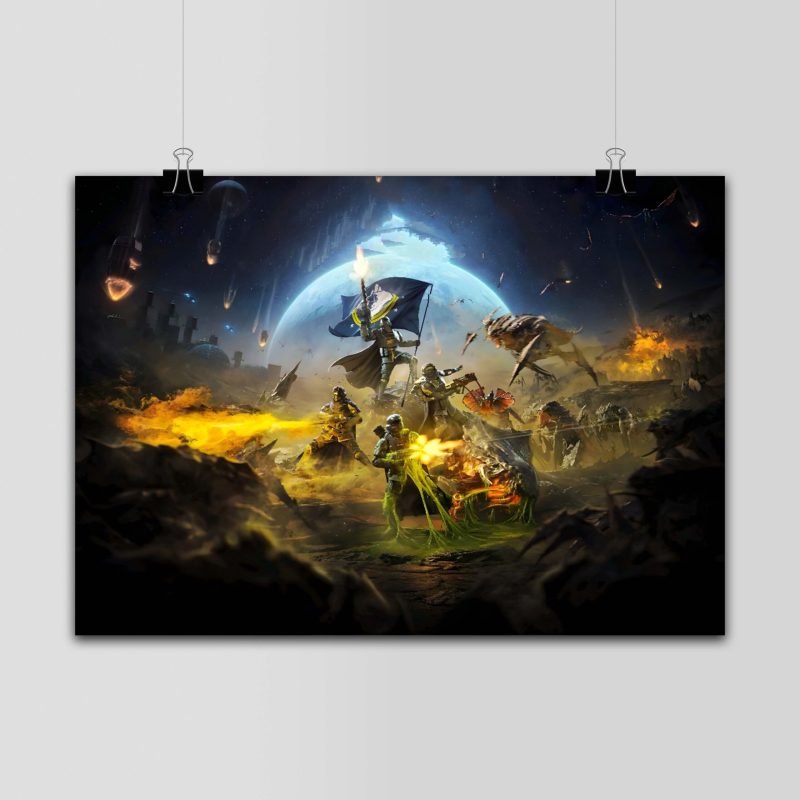 sxasdasda پوستر Helldivers 2 طرح Chaos