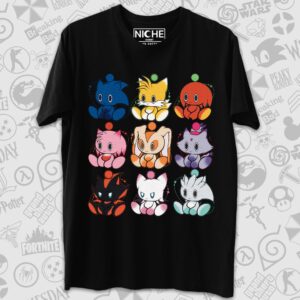 تیشرت Sonic طرح Nine Sonic Chaos