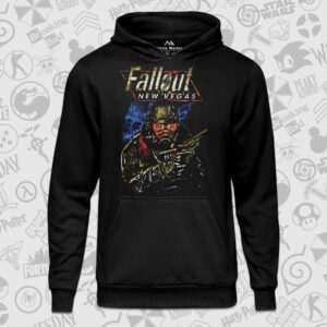 هودی مشکی Fallout طرح New Vegas Ranger Grunge