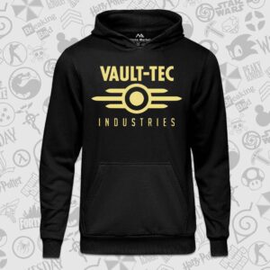 هودی مشکی Fallout طرح Vault-Tec