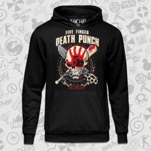 هودی مشکی Five Finger Death Punch طرح Band Logo