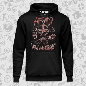 هودی مشکی Buckshot Roulette طرح Afraid