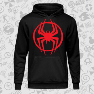 هودی مشکی Spiderman طرح Miles Morales Logo