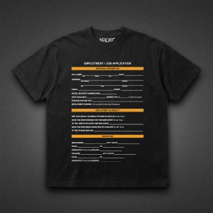 تیشرت فانتزی طرح Job Application Form