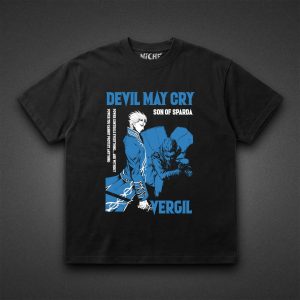 تیشرت Devil May Cry طرح Vergil Son of Sparda Blue Silhouette