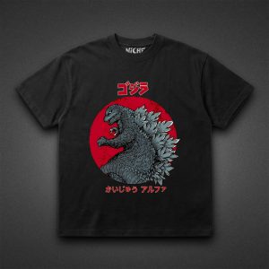 تیشرت Godzilla طرح Red Japanese Logo