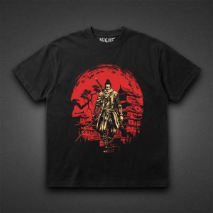 تیشرت Sekiro طرح The Wolf Silhouette
