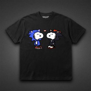 تیشرت Sonic طرح Snoopy Hedgehogs