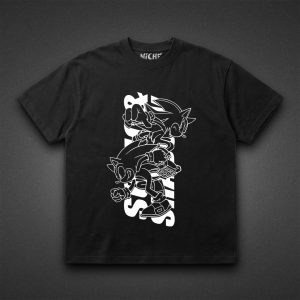 تیشرت Sonic طرح Sonic and Shadow One Color Vertical