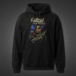 هودی مشکی Fallout طرح New Vegas Ranger Grunge