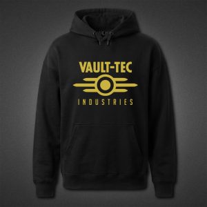 هودی مشکی Fallout طرح Vault-Tec