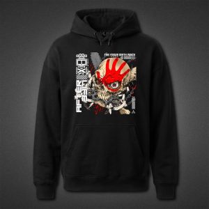 هودی مشکی Five Finger Death Punch طرح Band Logo