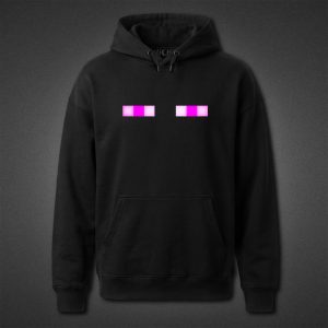 هودی مشکی Minecraft طرح Ender Eyes