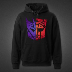هودی مشکی Transformers طرح Spilt Sides